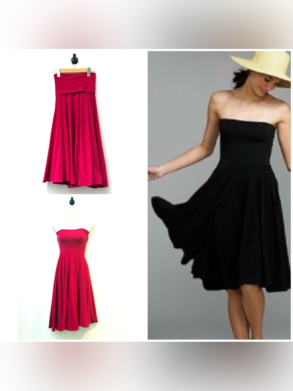 J.Crew Sanur 3 in 1 Convertible Day Swing Dress Skirt Fuchsia